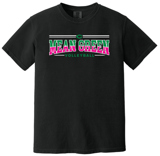 2025 - Mean Green Volleyball Black Shirt short sleeve
