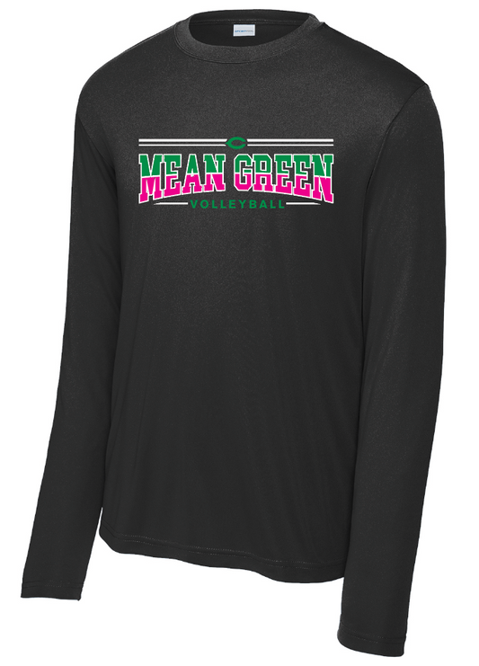 2025 - Mean Green Volleyball Black Shirt Long sleeve